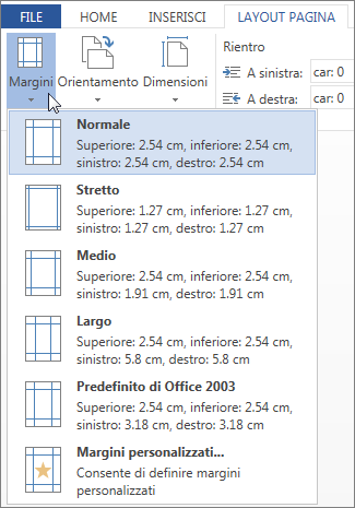 Immagine della raccolta Margini di Word Web App
