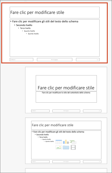 Effetti di animazione personalizzati di SmartArt: Elenco caselle verticale