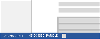 Conteggio parole parziale