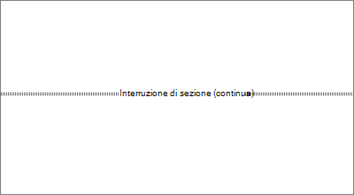 Mostra un'interruzione di sezione in un documento