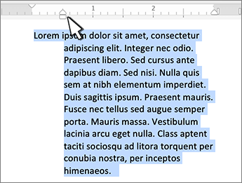 Indicatore rientro linea sporgente per Mac