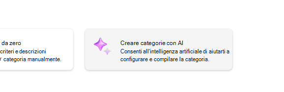 creare categorie utilizzando l'intelligenza artificiale
