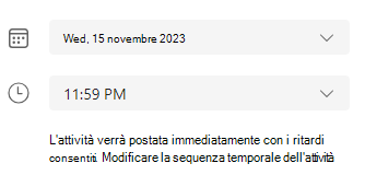Screenshot della data di scadenza.