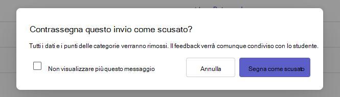 finestra di dialogo non visualizzata