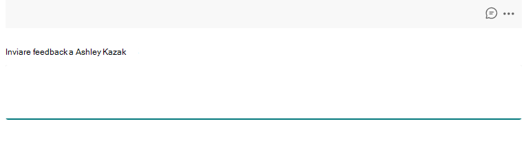 Screenshot del feedback.