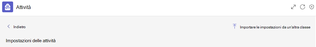 Screenshot dell'opzione di importazione.