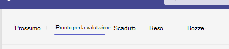 pronto per la valutazione.
