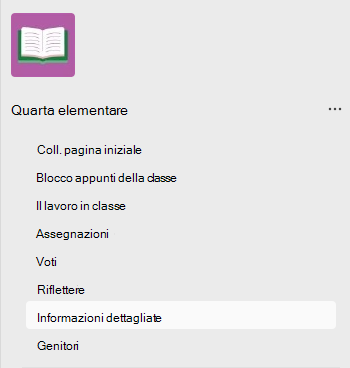 Screenshot che mostra informazioni dettagliate.