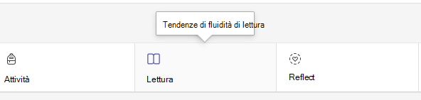 Screenshot che mostra la scheda di lettura.