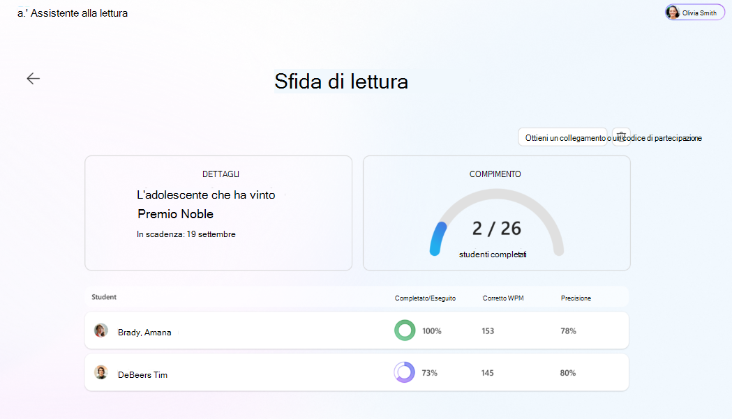 sfida di lettura