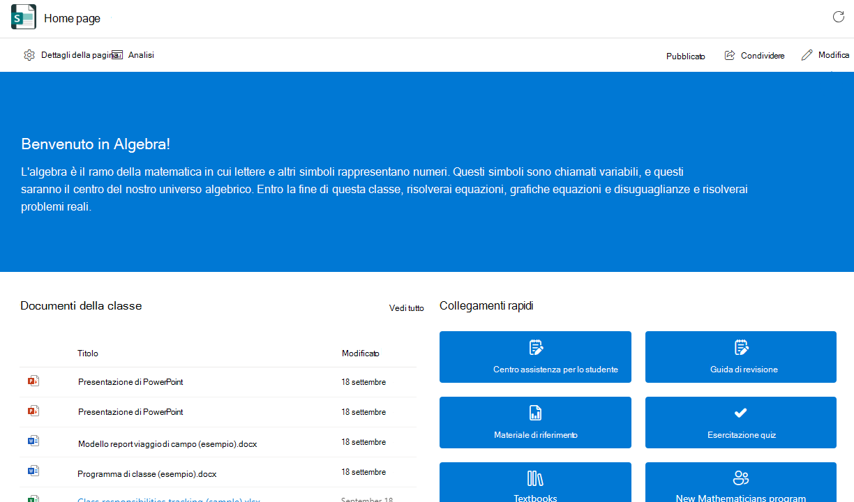home page