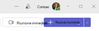 Screenshot della nuova riunione
