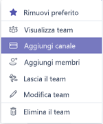 Aggiungere un canale