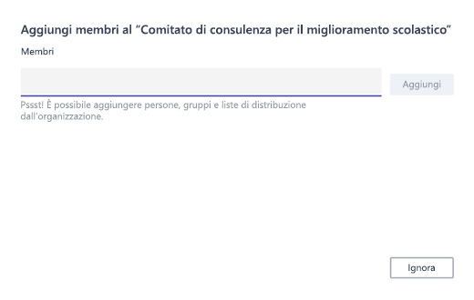 Aggiungere membri