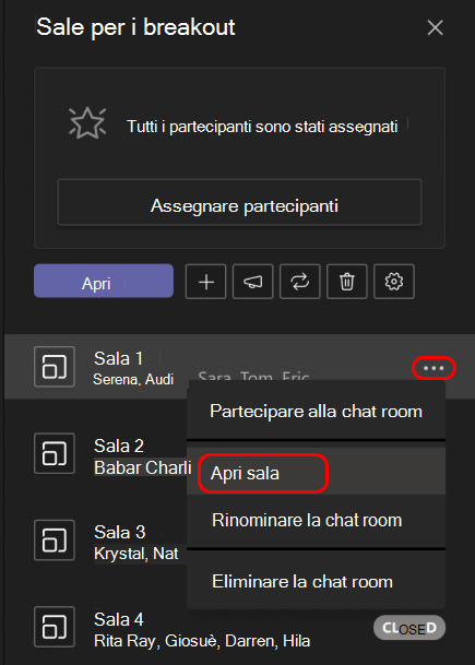 Immagine che mostra come aprire una singola stanza di lavoro.