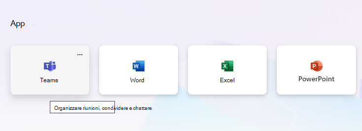 Screenshot dei team.