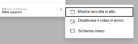 Screenshot delle opzioni di visualizzazione.