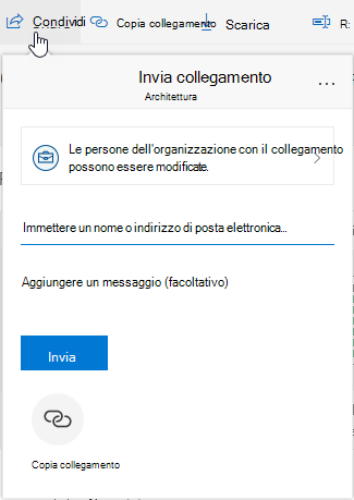 Opzione Condividi file