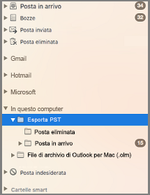 Riquadro di spostamento con il comando In questo computer evidenziato