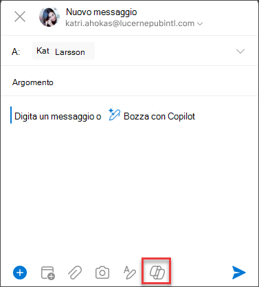 Casella di composizione del messaggio in iOS e Android