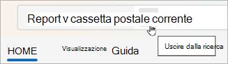 Selezionare Indietro per cancellare i risultati della ricerca.