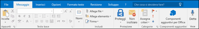 Selezionare Firma dal menu Messaggio.
