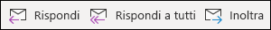 Voci del menu Rispondi