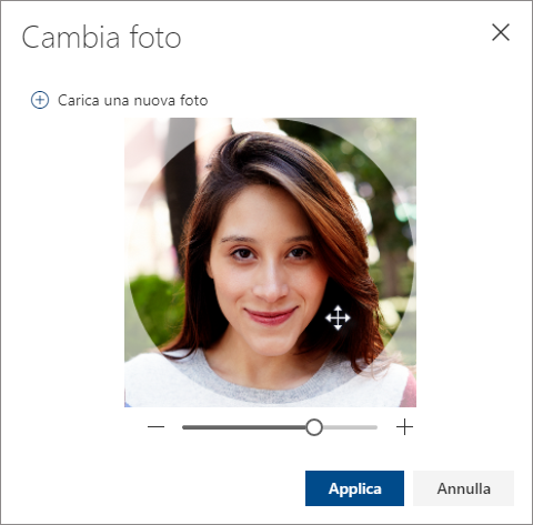 Regolare la foto e selezionare Applica