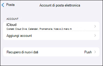 Aggiungere account nell'app di posta di Outlook per dispositivi mobili in iOS
