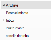 Espandere il file di archivio nel riquadro di spostamento per visualizzare le sottocartelle.