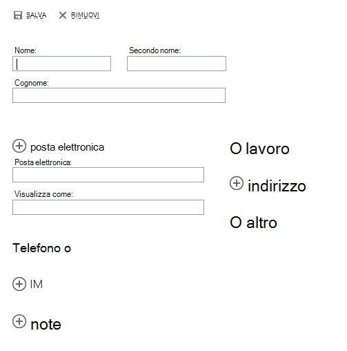 nuovo contatto