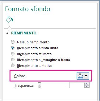 Colori di riempimento a tinta unita