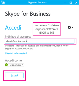 Accedere con l'account di Facebook o scegliere Crea un account.