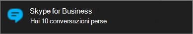 Ricevere le notifiche relative ai messaggi persi tramite gli avvisi di Windows