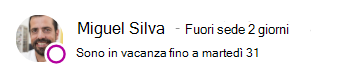 Messaggio di presenza per Miguel