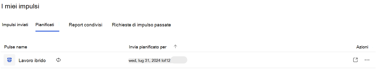 Pulse di lavoro ibrido ricorrente pianificato