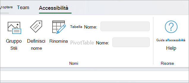 Pannello Accessibilità