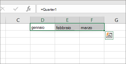 Esempio di costante di matrice senza parentesi graffe