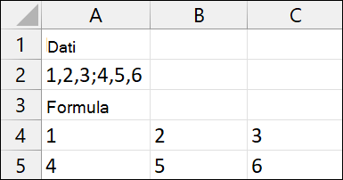 Esempio 2 di TextSplit di Excel