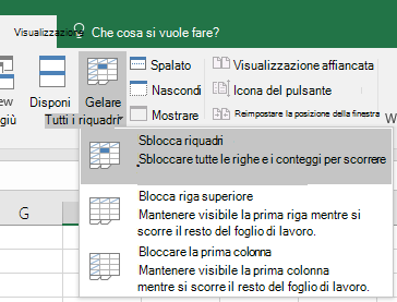Sblocca riquadri