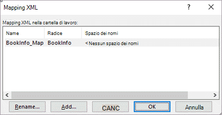 Finestra di dialogo Mappe
