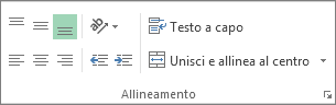 Gruppo Allineamento della scheda Home