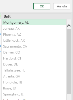 Risultati dei dati uniti di Aggiungi colonna da esempi in Power Query