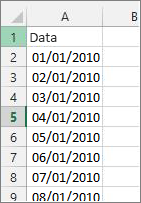 Colonna Data in Excel