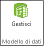Pulsante Gestisci sulla barra multifunzione di PowerPivot