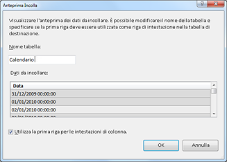 Anteprima Incolla