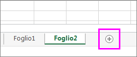 Pulsante Nuovo foglio