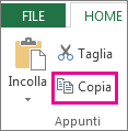 Comando Copia nel gruppo Appunti