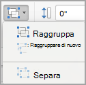 Raggruppare oggetti