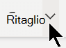 Ritaglia l'opzione Ritaglia nella scheda Immagine.